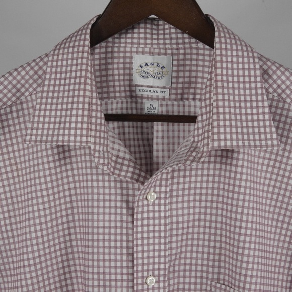 Eagle Shirtmakers Other - 18 34/35 Eagle Red Plaid Men’s Button Shirt A3